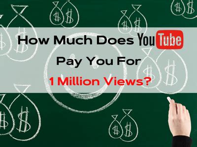 what does youtube pay for 1 million views|youtube views to money calculator.